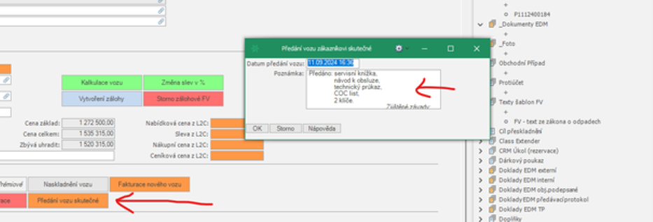 Předávací protokol - krok 14