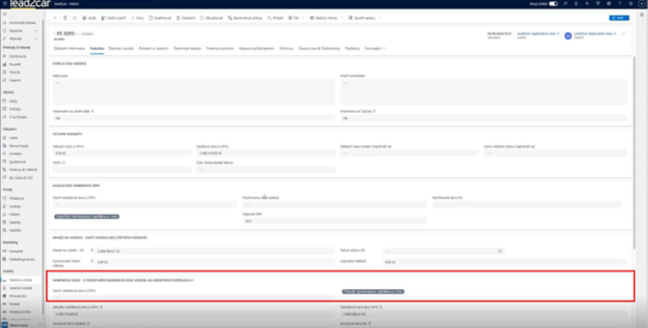 Nabídková cena - krok 3