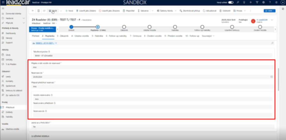 Rezervace z příležitosti - krok 8.11