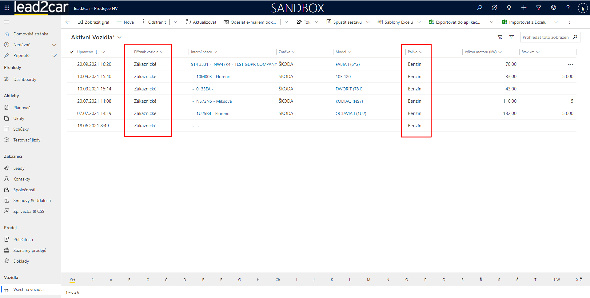 Filtrování záznamu - krok 8