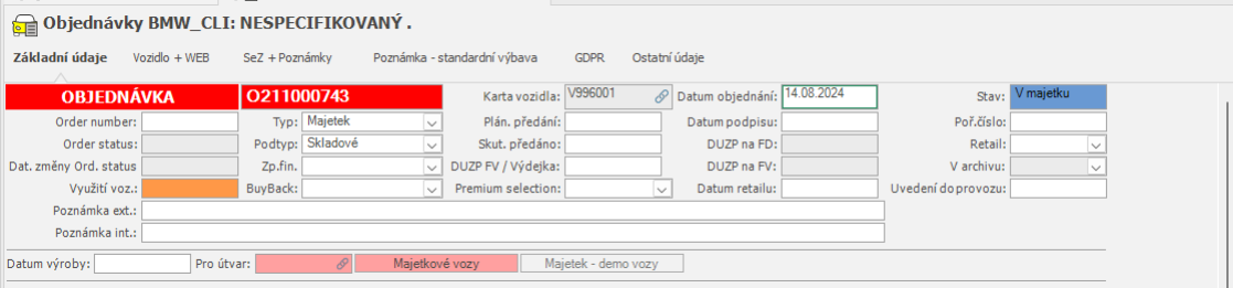 Skladová objednávka - krok 3